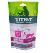 Titbit хрустящие подушечки для кошек с мясом индейки для здоровья сердца, 60 г